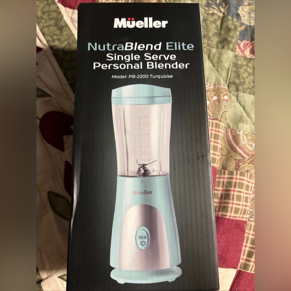 Mueller nutrablend elite single serve personal blender turquoise
